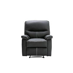 Vente-Unique Fauteuil relax en simili noir CANBY