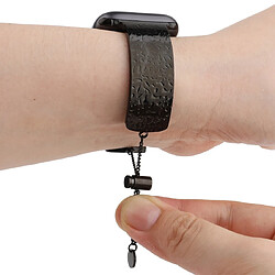 Avis Wewoo Bracelet simple en acier inoxydable 316 avec gaufré pour Apple Watch séries 5 et 440 mm / 3 et 2 et 138 mm Noir