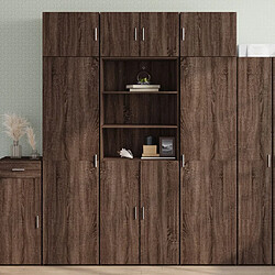 vidaXL Buffet haut chêne marron 70x42,5x185 cm bois d'ingénierie 