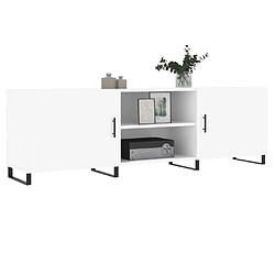 Avis Maison Chic Meuble TV scandinave - Banc TV pour salon blanc brillant 150x30x50 cm bois d'ingénierie -MN68735