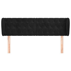 Avis Maison Chic Tête de lit scandinave avec oreilles,meuble de chambre Noir 163x23x78/88 cm Velours -MN20418