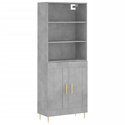 Maison Chic Buffet,Meuble de Rangement,commode pour salon,Cuisine Gris béton 69,5x34x180 cm Bois d'ingénierie -MN25867