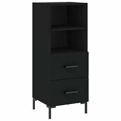 Maison Chic Buffet,Meuble de Rangement,commode pour salon,Cuisine Noir 34,5x34x90 cm Bois d'ingénierie -MN49526