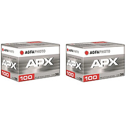 Agfa Photo Pack 2 x Pellicule Agfaphoto APX100 Professionnel 135-36 B&W - Negro