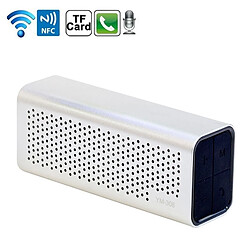 Wewoo Enceinte Bluetooth d'intérieur argent pour Téléphone Mobile / Tablette, Support TF Carte Portable NFC Haut-Parleur Rechargeable,