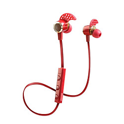 Wewoo Ecouteur Bluetooth pour iPhone Dans-Oreille Contrôle Du Sport Sans Fil Écouteurs avec Micro Appeler Mainfroide De Soutien iPad Galaxy Huawei Xiaomi LG HTC et Smartphone Rouge 