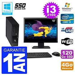 PC Fujitsu Esprimo E500 E85+ DT Ecran 19" i3-2100 RAM 4Go SSD 120Go DVD Wifi W7 · Occasion 