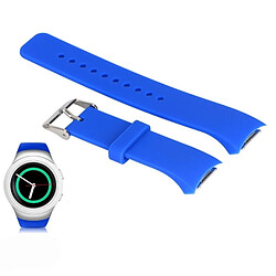 Wewoo Bracelet de montre couleur unie avec dragonne pour Galaxy Gear S2 R720 (bleu)