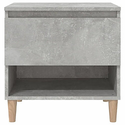 Acheter vidaXL Table de chevet Gris béton 50x46x50 cm Bois d'ingénierie