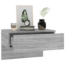 Avis vidaXL Table de chevet murale Sonoma gris