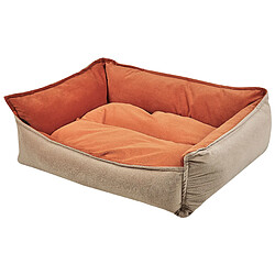 Beliani Lit pour chien reversible 70 x 60 cm orange et beige IZMIR