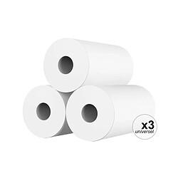 TechKidz Lot de 3 Rouleaux d'Impression pour Appareil Photo Blanc