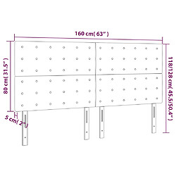 vidaXL Têtes de lit 4 pcs Gris 80x5x78/88 cm Similicuir pas cher