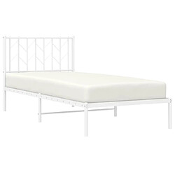 Avis Maison Chic Cadre/structure de lit métal et tête de lit pour adulte - Lit Moderne Chambre blanc 90x190 cm -MN35461