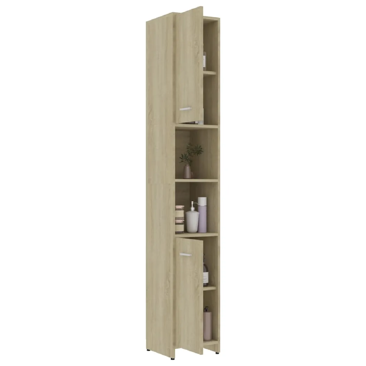 Avis vidaXL Armoire de salle de bain Chêne sonoma 30x30x183,5 cm Aggloméré