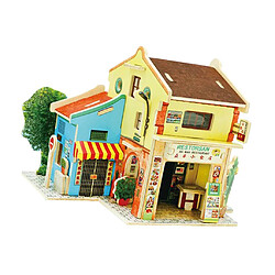 Puzzle 3d en bois miniature 1/24 bricolage kit de maison de poupée modèle Chinatown en Malaisie