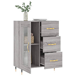 Avis vidaXL Buffet sonoma gris 69,5x34x90 cm bois d'ingénierie