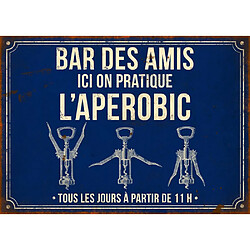 Antic Line Creations Plaque en métal humour 21 x 15 cm Bar des amis....