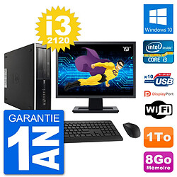 PC HP Compaq 6200 Pro SFF Ecran 19" i3-2120 RAM 8Go Disque 1To Windows 10 Wifi · Occasion 