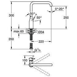 Avis Grohe Mitigeur évier Essence 1/2 bec L