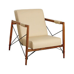 Aubry Gaspard Fauteuil en bois de suar massif et métal. Fauteuil en bois de suar massif et métal