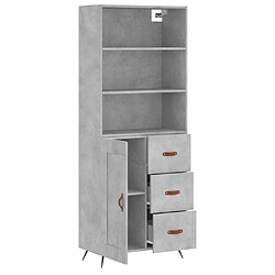 Acheter Maison Chic Buffet,Meuble de Rangement,commode pour salon,Cuisine Gris béton 69,5x34x180 cm Bois d'ingénierie -MN85106