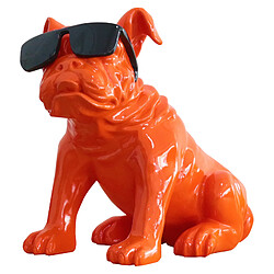 Figurine Bulldog Kuatéh Khal 40x23x34 cm Orange Assis