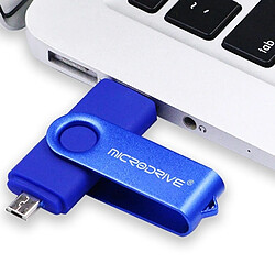 Wewoo Clé USB Ordinateur portable MicroDrive 32 Go USB 2.0 - Disque U métallique rotatif OTG à double usage Jaune