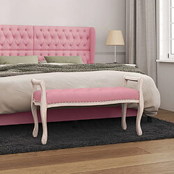 vidaXL Banc Rose 110x45x60 cm Velours