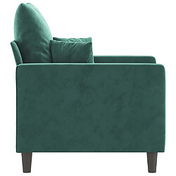 Avis vidaXL Fauteuil Vert foncé 60 cm Velours