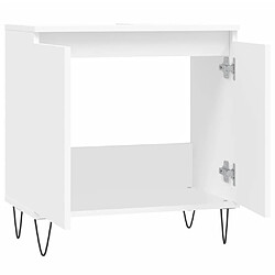 Maison Chic Armoire de salle de bain,Meuble de rangement,Meuble haut blanc 58x33x60 cm bois d'ingénierie -GKD253244 pas cher