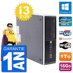 PC HP Compaq Pro 6300 SFF Intel i3-2120 RAM 16Go Disque Dur 1To Windows 10 Wifi - Occasion