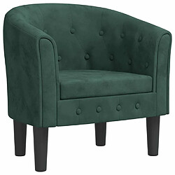 Maison Chic Fauteuil de massage,Fauteuil luxe de relaxation vert foncé velours -MN89109