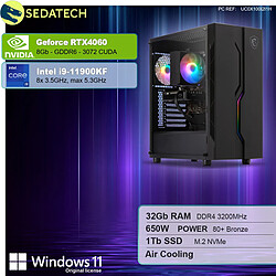 Sedatech PC Gamer • Intel i9-11900KF • RTX4060 • 32Go RAM • 1To SSD M.2 • Windows 11