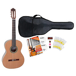 Antonio Calida GC201S 4/4 guitare de concert set de débutant, y compris un set d'accessoires 