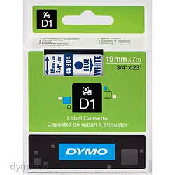 Ruban Laminé pour Etiqueteuses Dymo D1 45804 LabelManager™ Bleu Blanc 19 mm (5 Unités)