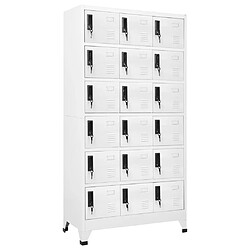 vidaXL Armoire à casiers Blanc 90x40x180 cm Acier