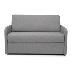 Vente-Unique Fauteuil convertible express en tissu gris clair - Couchage latte large 100cm - NADOA