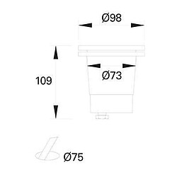 Leds C4 Encastré sol de jardin TIDIAN H109 1 Ampoule