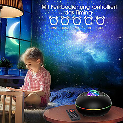 Universal Projecteur étoile à LED, lumière étoile galactique, télécommande de lumière nocturne, projecteur d'ondes d'eau tournant, adapté à la chambre du bébé à la maison, fête, (noir) pas cher