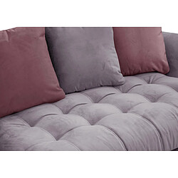 Acheter Courtois Laville Canapé d'angle gauche, 5 places, BARDI, Tissu Gris mauve