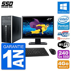 PC Tour HP Pro 6300 CMT Ecran 27" Intel G630 RAM 4Go SSD 240Go Windows 10 Wifi · Occasion 