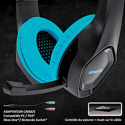 Avis Casque Pro Gamer Amstrad AMS H888 BLUE 40mm Power Bass avec micro intégré, réglage volume