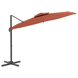 Avis Maison Chic Parasol Jardin | Parasol cantilever à double toit Terre cuite 400x300 cm - GKD96283