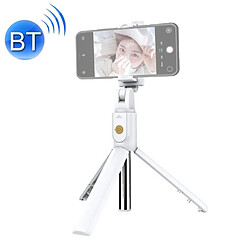 Wewoo Monopode K07 Bluetooth 4.0 téléphone portable réglable Selfie Stick Trépied Pole Retardateur Blanc 