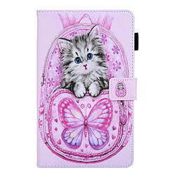 Etui en PU impression de motifs avec support multi-angle et porte-carte sac d'école pour votre Samsung Galaxy Tab A 8.0 Wi-Fi (2019) SM-T290/T295