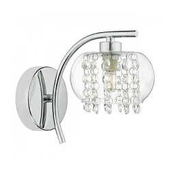 Luminaire Center Applique murale Elma chrome poli et verre 1 ampoule