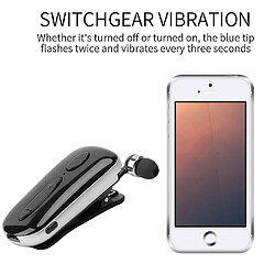 Universal Stéréo sans fil bluetooth compatible casque appel rappel vibrations usure