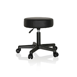 Tabouret / tabouret pivotant / siège de travail OPERATOR I simili-cuir noir hjh OFFICE pas cher