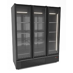 Combisteel Armoire réfrigérée positive 3 portes en verre noir 1555L